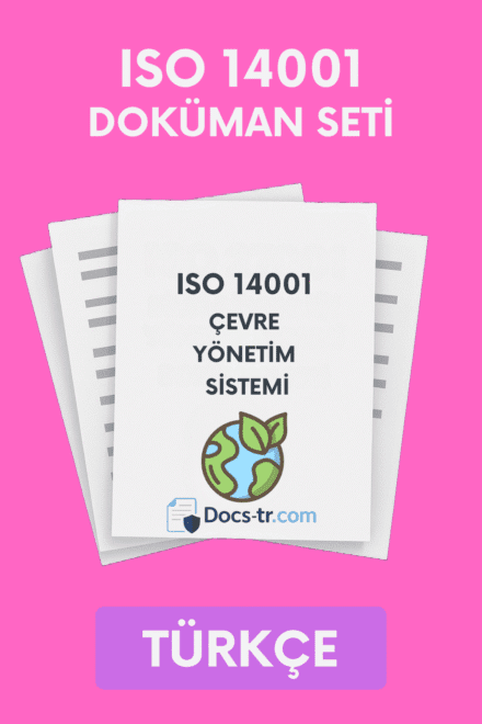 ISO 14001 Doküman Seti - Şablon - Türkçe