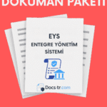 Entegre Yönetim Sistemi Doküman Seti