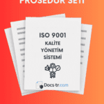 ISO 9001:2015 Prosedür Paketi - Kalite Yönetim Sistemi